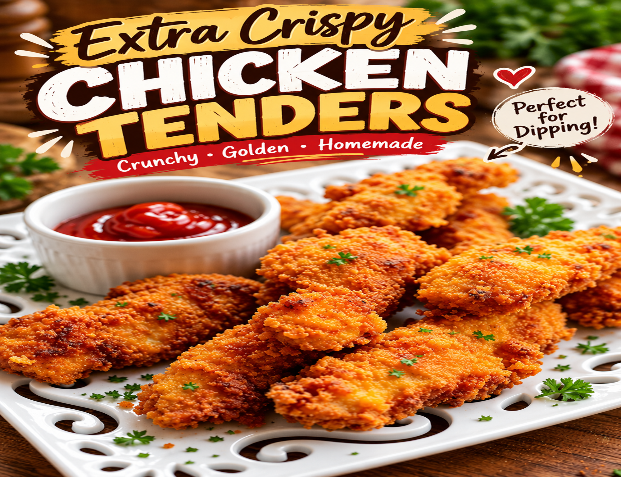 Extra Crispy Chicken Tenders Recipe (Golden & Crunchy) Extra Crispy Chicken Tenders Recipe (Golden & Crunchy)
